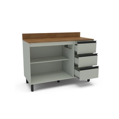 Balcão 120CM Politorno 2 Portas 250002 Verde Oliva SE