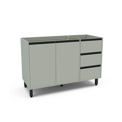 Balcão 120CM Politorno 2 Portas 250003 Verde Oliva SE