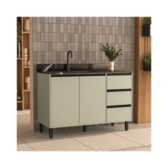 Balcão 120CM Politorno 2 Portas 250003 Verde Oliva SE