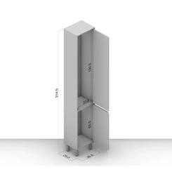 Paneleiro 36,8cm Politorno Koya 250008 2 Portas Creme SE