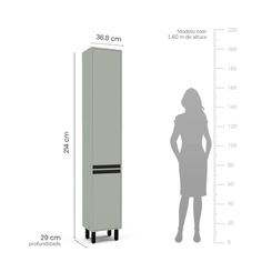 Paneleiro 36,8cm Politorno Koya 250008 2 Portas Verde Oliva SE