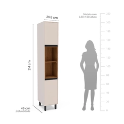 Paneleiro 36,8cm Politorno Koya 250009 2 Portas Creme SE