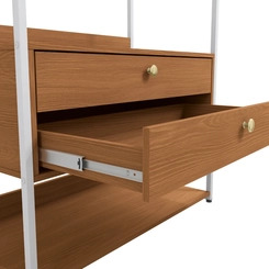 Armário Closet Kappesberg LI047 com Acabamento em Metal Branco