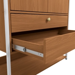 Armário Closet Kappesberg LI048 2 Portas com Acabamento em Metal Branco