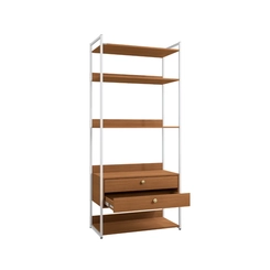 Armário Closet Kappesberg LI049 com Acabamento em Metal Branco