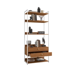 Armário Closet Kappesberg LI049 com Acabamento em Metal Branco