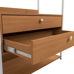 Armário Closet Kappesberg LI049 com Acabamento em Metal Branco