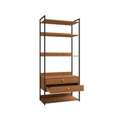 Armário Closet Kappesberg LI049 com Acabamento em Metal Preto Fosco