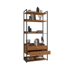 Armário Closet Kappesberg LI049 com Acabamento em Metal Preto Fosco