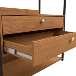Armário Closet Kappesberg LI049 com Acabamento em Metal Preto Fosco