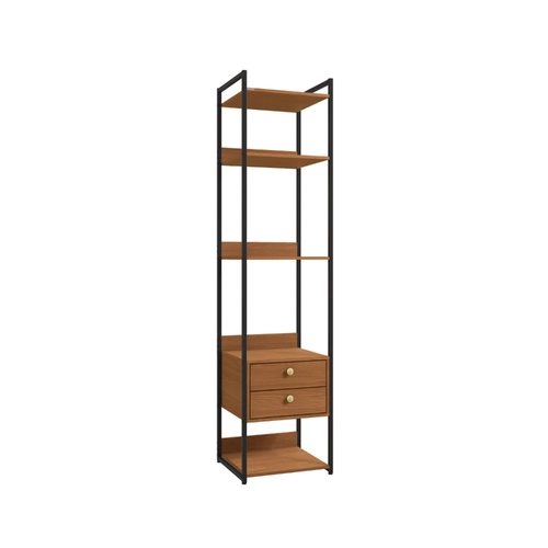 Armário Closet Kappesberg LI050 com Acabamento em Metal Preto Fosco