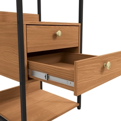 Armário Closet Kappesberg LI050 com Acabamento em Metal Preto Fosco