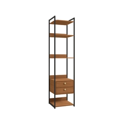 Armário Closet Kappesberg LI050 com Acabamento em Metal Preto Fosco