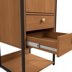 Armário Closet Kappesberg LI051 1 Porta com Acabamento em Metal Preto Fosco