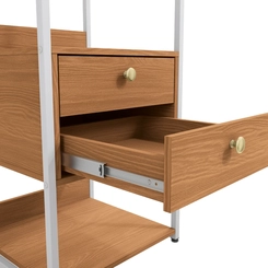 Armário Closet Kappesberg LI050 com Acabamento em Metal Branco