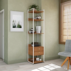 Armário Closet Kappesberg LI050 com Acabamento em Metal Branco