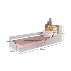 Cama Solteiro Art in Móveis CL1080 Arenas SE