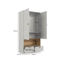Guarda-Roupa 2 Portas Art in Móveis GL1080 Arenas SE
