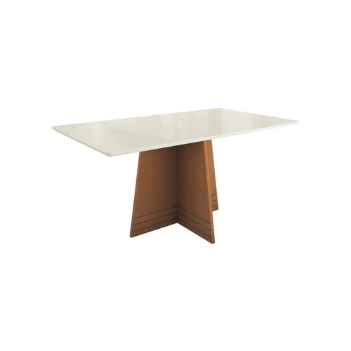 Mesa de Jantar com 6 Lugares Kappesberg 78x160x90cm CSJ1531-V8 Canela/Off White SE