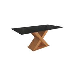 Mesa de Jantar com 6 Lugares Kappesberg 78x180x90cm CSJ1748-V7 Canela/Preto Fosco SE