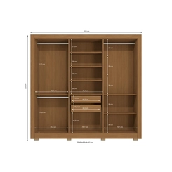 Guarda-Roupa 6 Portas Kappesberg CB01M569 Canela SE