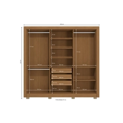 Guarda-Roupa 6 Portas Kappesberg CB03M569 Canela SE