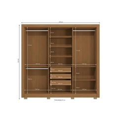 Guarda-Roupa 6 Portas Kappesberg CB04M569 Canela SE