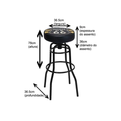 Banqueta Fil Route 66 1004 Preto SE