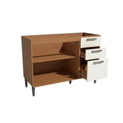 Balcão 120cm Kappesberg T722 Canela/Off White