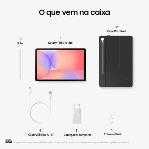 Tablet Samsung Galaxy Tab S10 Lite Tela 10.9