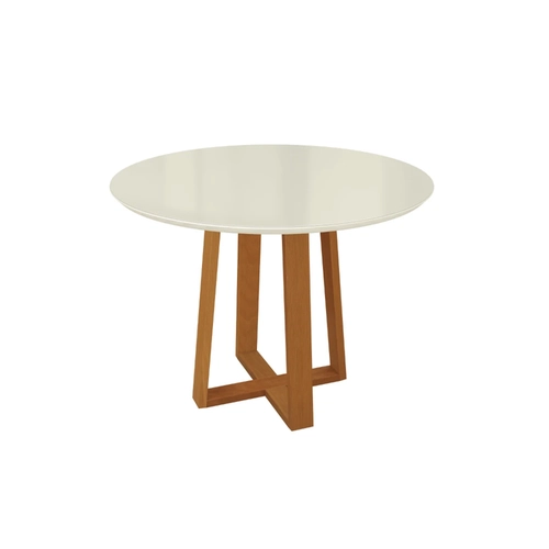 Mesa de Jantar com 4 Lugares Kappesberg 80x105x105cm CSJ017-v8 Canela/Off White SE