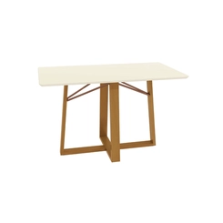 Mesa de Jantar com 6 Lugares Kappesberg 80x160x90cm CSJ020-v8 Canela/Off White SE