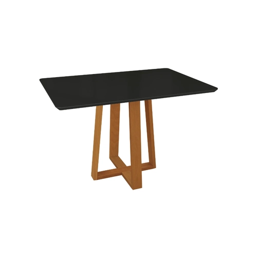 Mesa de Jantar com 4 Lugares Kappesberg 80x120x80cm CSJ023-fv7 Canela/Preto Fosco SE