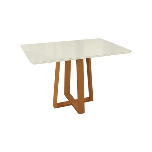 Mesa de Jantar com 4 Lugares Kappesberg 80x120x80cm CSJ023-v8 Canela/Off White SE