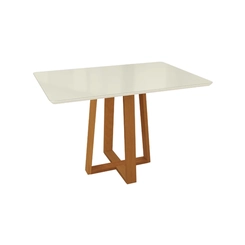 Mesa de Jantar com 4 Lugares Kappesberg 80x120x80cm CSJ023-v8 Canela/Off White SE