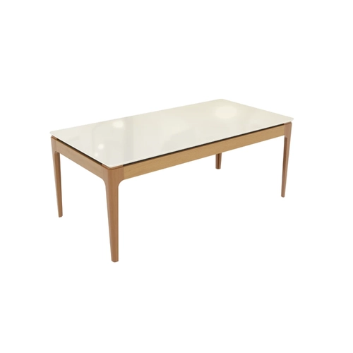 Mesa de Jantar com 8 Lugares Kappesberg 80,2x200x100cm CSJ024-v8 Canela/Off White SE