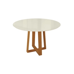 Mesa de Jantar com 4 Lugares Kappesberg 80x120x120cm CSJ025-v8 Canela/Off White SE