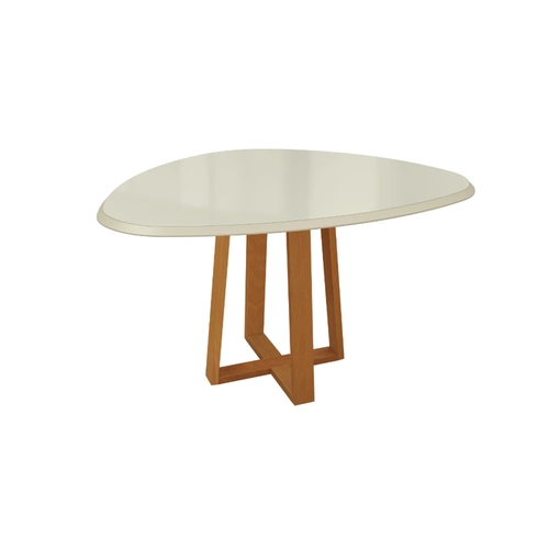 Mesa de Jantar com 4 Lugares Kappesberg 80x135x105cm CSJ125-v8 Canela/Off White SE