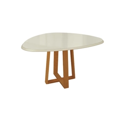 Mesa de Jantar com 4 Lugares Kappesberg 80x135x105cm CSJ125-v8 Canela/Off White SE