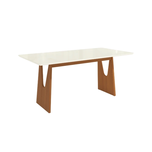 Mesa de Jantar com 6 Lugares Kappesberg 83x180x90cm CSJ150-v8 Canela/Off White SE
