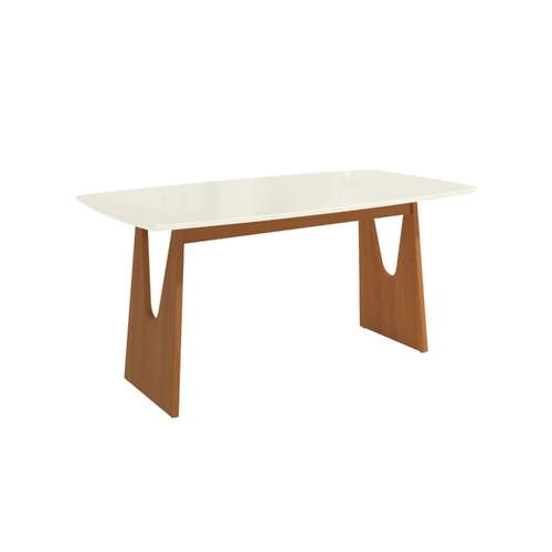 Mesa de Jantar com 6 Lugares Kappesberg 83x170x90cm CSJ151-v8 Canela/Off White SE
