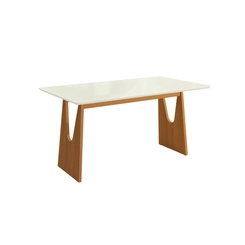 Mesa de Jantar com 6 Lugares Kappesberg 83x160x90cm CSJ211-v8 Canela/Off White SE