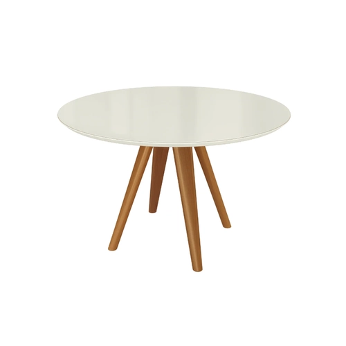 Mesa de Jantar com 4 Lugares Kappesberg 80,7x120x120cm CSJ222-v8 Canela/Off White SE