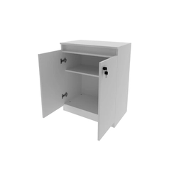 Balcão 74,5cm Tecno Mobili 2 Portas com Chave Branco