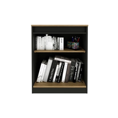 Balcão 74,5cm Tecno Mobili 2 Portas com Chave Amêndoa/Preto
