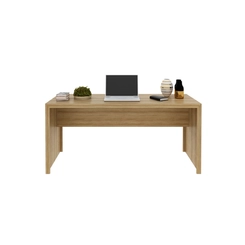 Mesa de Escritório 163cm Tecno Mobili Amêndoa