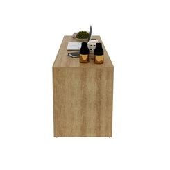 Mesa de Escritório 163cm Tecno Mobili Amêndoa