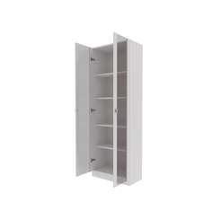 Armário 2 Portas com Vidro Tecno Mobili Branco