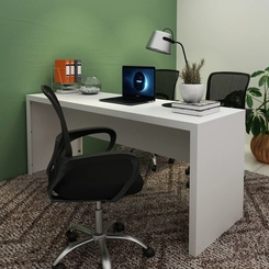 Mesa de Escritório 180cm Tecno Mobili Branco SE