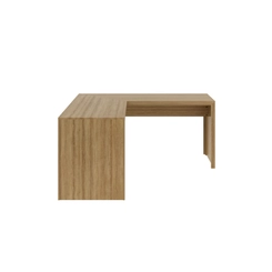 Mesa de Escritório de Canto 157,3cm Tecno Mobili Amêndoa